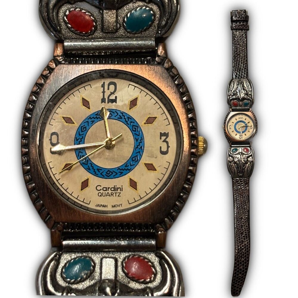 Cardini Southwestern Bull Skull Watch